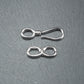 Haken Verschluss, 1 Satz für Armband, Halskette, Messing, platiniert, 10691