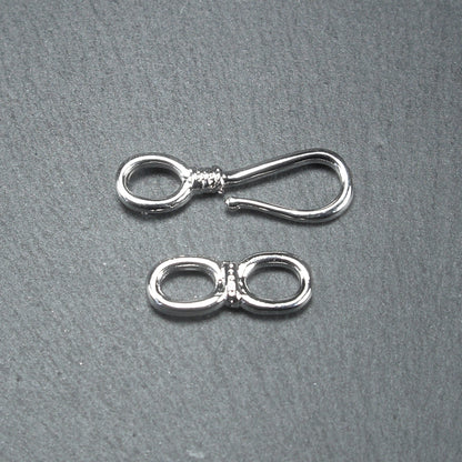 Haken Verschluss, 1 Satz für Armband, Halskette, Messing, platiniert, 10691