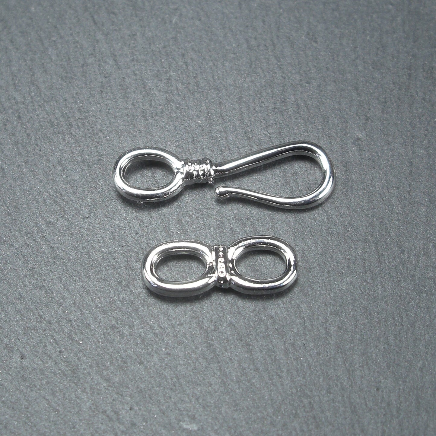 Haken Verschluss, 1 Satz für Armband, Halskette, Messing, platiniert, 10691