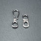 Haken Verschluss, 1 Satz für Armband, Halskette, Messing, platiniert, 10691