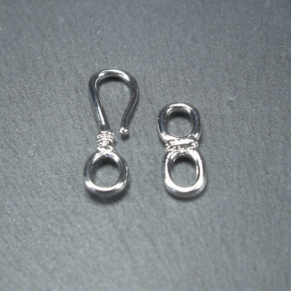 Haken Verschluss, 1 Satz für Armband, Halskette, Messing, platiniert, 10691