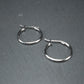 1 Paar Creolen, 18 mm, Klappcreolen, Messing platiniert, 10693