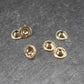 2 Perlenkappen, schlicht, Messing, 24 K vergoldet, 10705