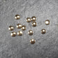 4 Perlen flach rund, Messing, 24 K vergoldet, 10718