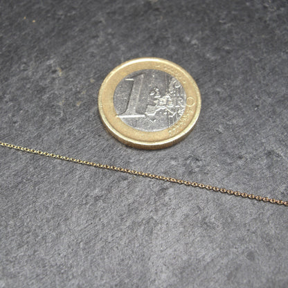 0,5 Meter 0,9 x 1,2 mm Ankerkette, Messing, 18k vergoldet, 10720