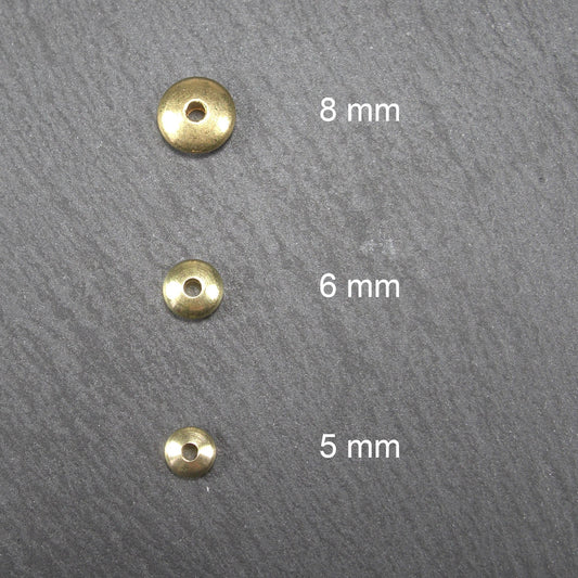 Spacer Perlen, Linse, schlicht, Edelstahl goldfarben, 10593