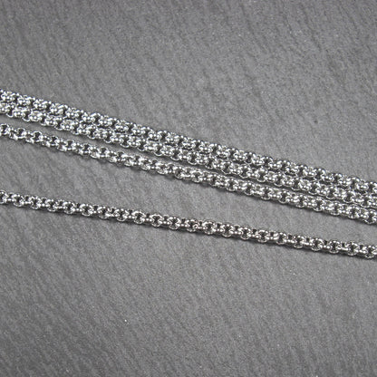 2,5 mm Edelstahlkette, 1 Meter, Rolokette, 10624