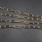 50 cm Ankerkette 7,6 x 16 mm, Meterware, Messing, 24 Karat vergoldet, 10618