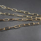 50 cm Ankerkette 7,6 x 16 mm, Meterware, Messing, 24 Karat vergoldet, 10618