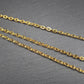 Feine Ankerkette 2 x 3 mm, Meterware, goldfarben, Eisen, 10738