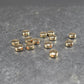 4 Perlen flach rund, Messing, 24 K vergoldet, 10718