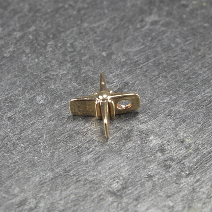 Perle Stern, Kompass, Messing, 24 K vergoldet, 10722