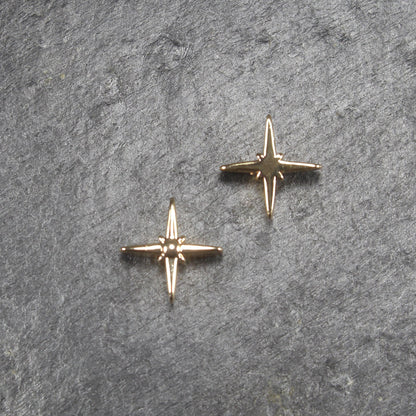 Perle Stern, Kompass, Messing, 24 K vergoldet, 10722