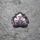 2 Böhmische Glasperlen, Blatt, lila, 10758