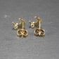 Ohrstecker Mond, Messing, 24 Karat vergoldet, 10754