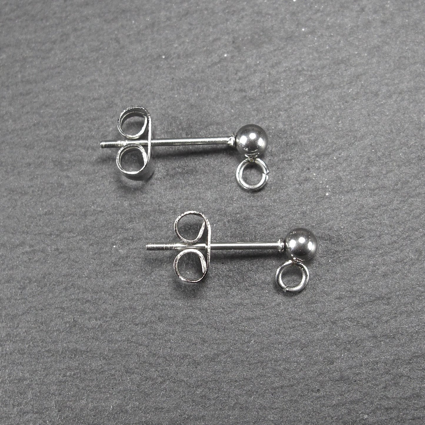5 Paar Ohrstecker für Anhänger,  chirurgischer Edelstahl, Brisuren, 10817
