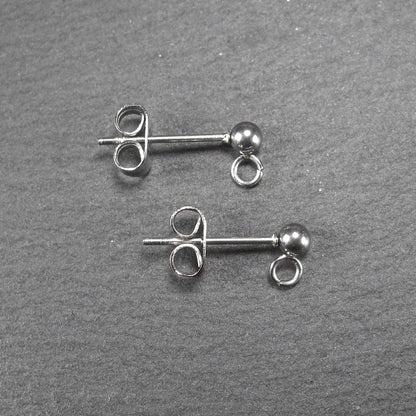 5 Paar Ohrstecker für Anhänger,  chirurgischer Edelstahl, Brisuren, 10817