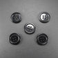 5 Knöpfe Resin, schwarz, 20 mm, 10763