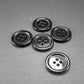 5 Knöpfe Resin, schwarz, 20 mm, 10763
