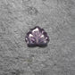 2 Böhmische Glasperlen, Blatt, lila, 10758