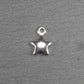 2 Anhänger Stern, Messing, platiniert, 10748