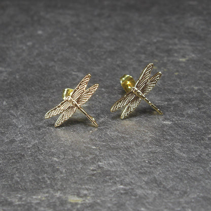 1 Paar Ohrstecker Libelle, 24 Karat vergoldet, 10849