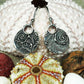 Ohrringe, Ohrhänger, floral, boho, recyceltes 925 Sterling Silber, 40118