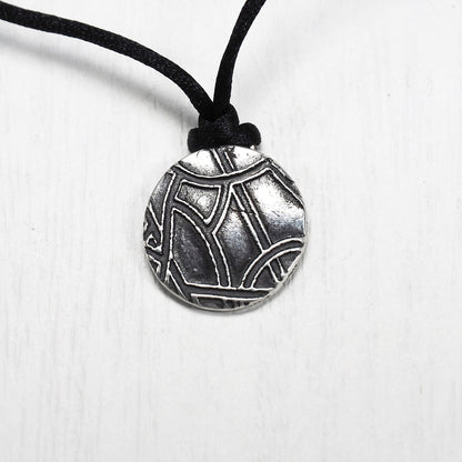 Kleiner geometrischer Anhänger Halskette 925 Silber, 40128