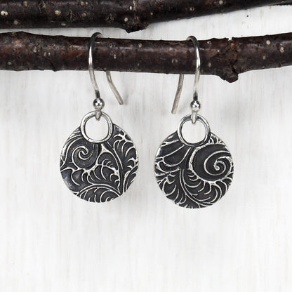 Ohrringe, Ohrhänger, floral, boho, recyceltes 925 Sterling Silber, 40118