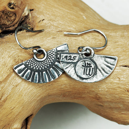 Ohrringe, Ohrhänger, floral, boho, recyceltes 925 Sterling Silber, 40115